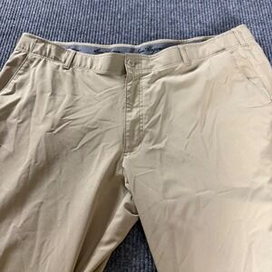 Ben Hogan Mens Performance Golf Pants Khaki Tan Flat Front 42x30 Straight Leg